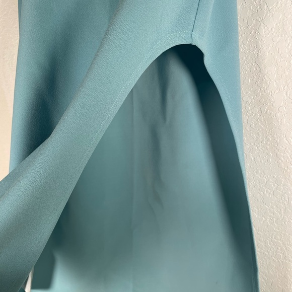 Abercrombie Elevated Slim Midi Skirt with Slit Aqua - Picture 6 of 6